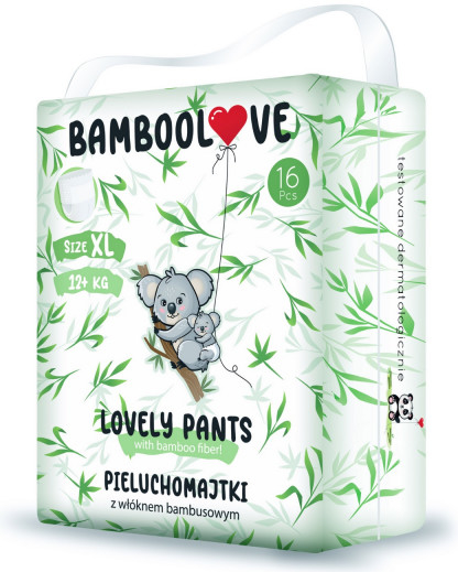 Bamboolove kalhotky jednorázové bambus XL 12+ kg 16 ks