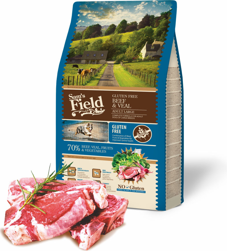 Sam\'s Field Gluten Free Adult Large Beef & Veal 2,5 kg