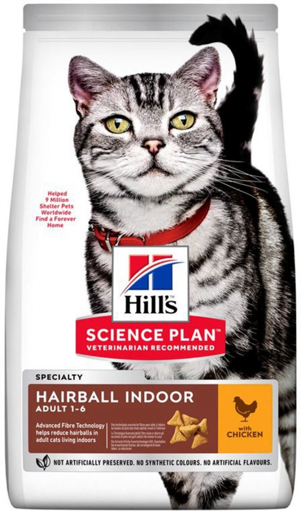 Hill\'s Science Plan Feline Adult Hairball for Indoor cats Chicken 3 kg