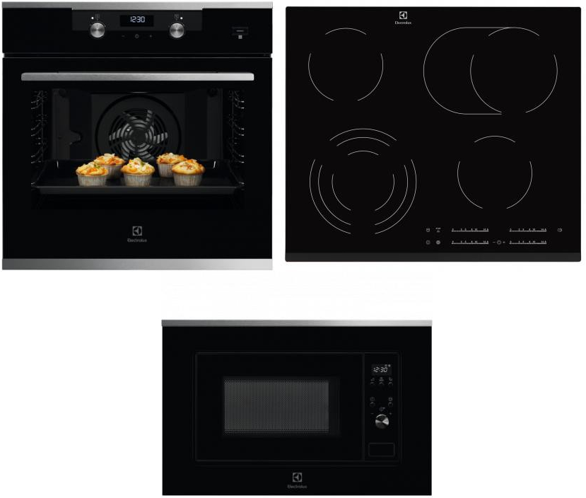 Set Electrolux KODEH70X + EHF6547FXK + LMS2203EMX