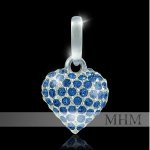 Swarovski Elements Srdce M4 Sapphire s CRYSTALLIZED