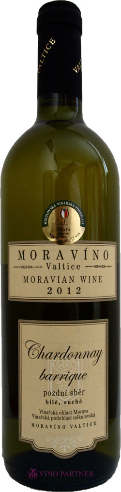 Moravíno Valtice - Chardonnay 2012 pozdní sběr barrique - 0,75l