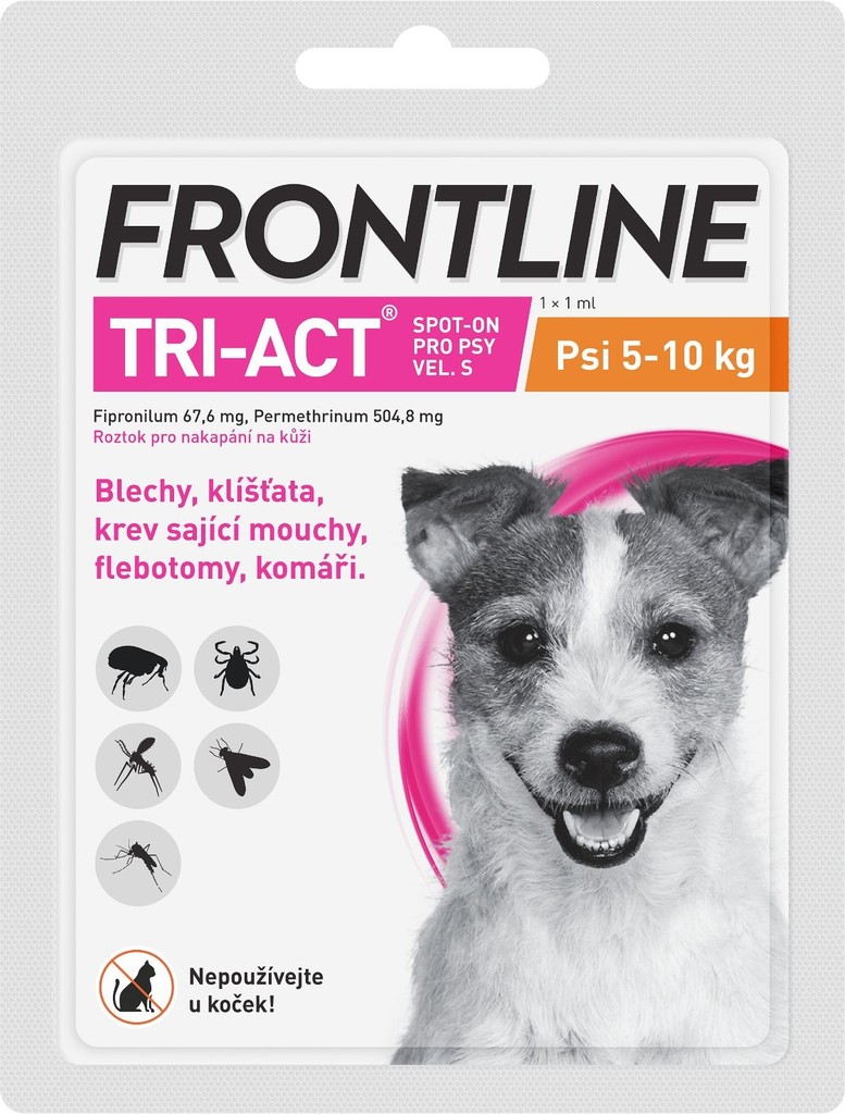 Frontline Tri-Act Spot-On Dog S 5-10 kg 1 x 1 ml