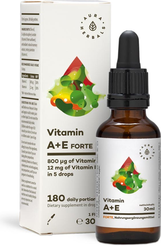 Aura Herbals Vitamín A E FORTE kvapky 30 ml od 241 Kč Heureka cz