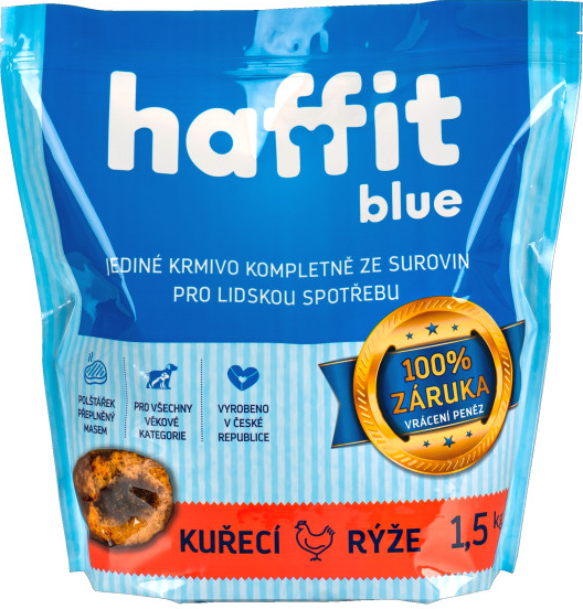 Haffit blue kuřecí rýže 1,5 kg