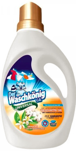 Waschkönig Universal Orangen & Baumwolle XXL Gel na praní bílého a barevného prádla 100 PD