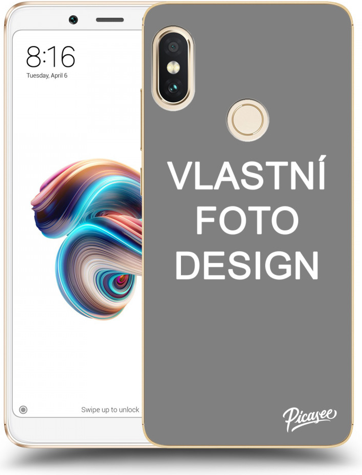 Pouzdro Picasee silikonový Xiaomi Redmi Note 5 Global - Vlastní design/motiv čiré