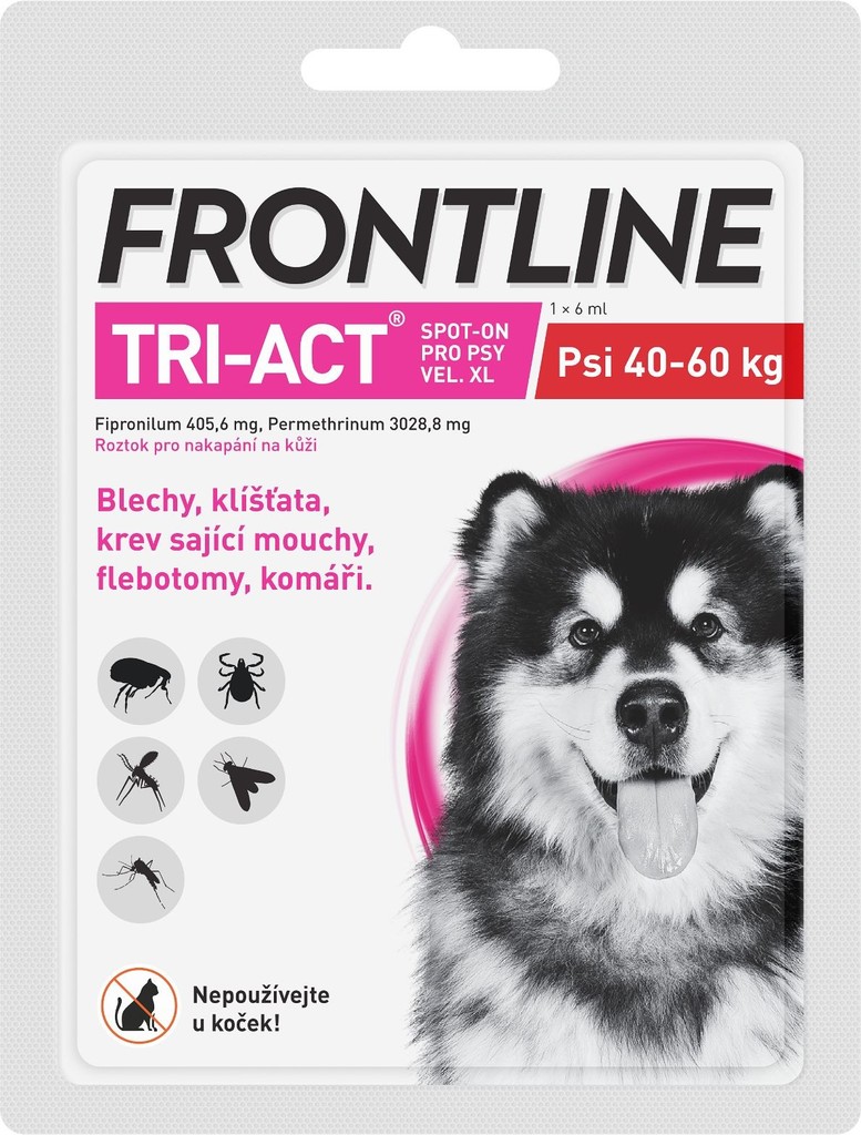 Frontline Tri-Act Spot-On Dog XL 40-60 kg 1 x 6 ml