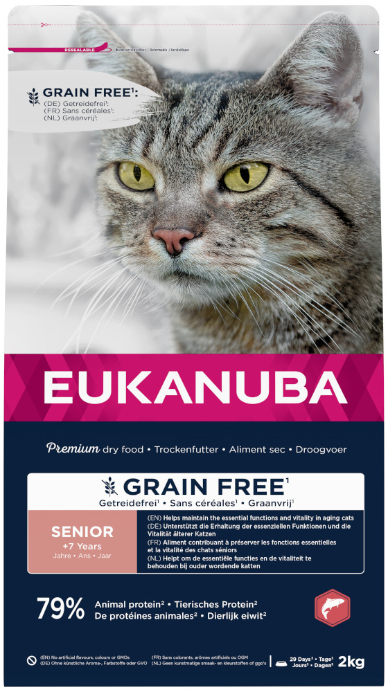 Eukanuba Senior Grain Free bohaté na lososa 2 kg