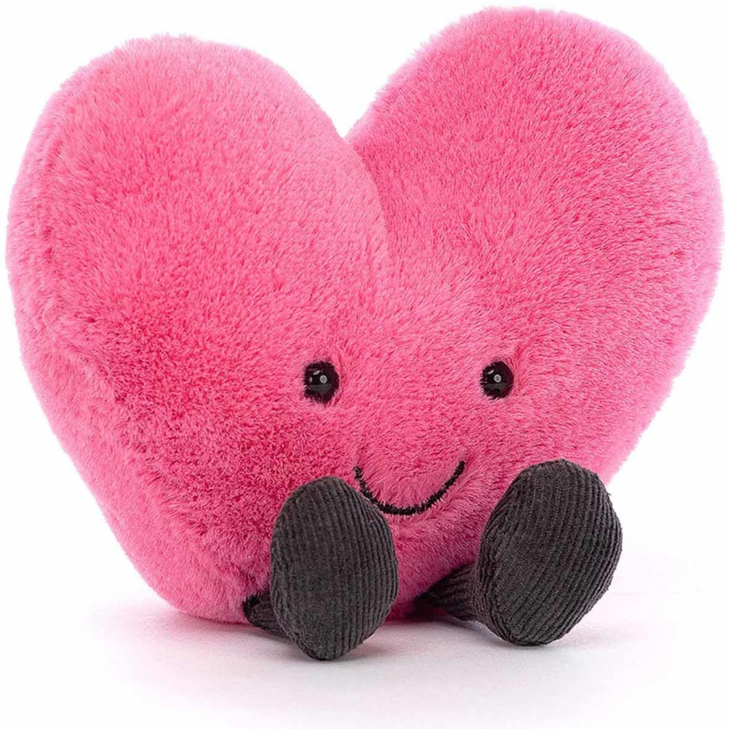 JELLYCAT Srdce Amuseable Pink 17 cm