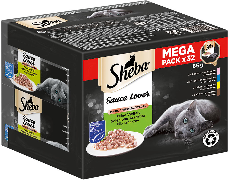 Sheba variace Sauce Lover 32 x 85 g