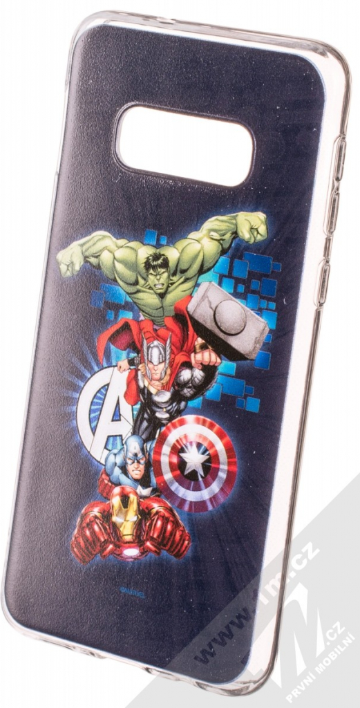 Pouzdro Marvel Avengers 001 TPU ochranné silikonové s motivem Samsung Galaxy S10e tmavě modré