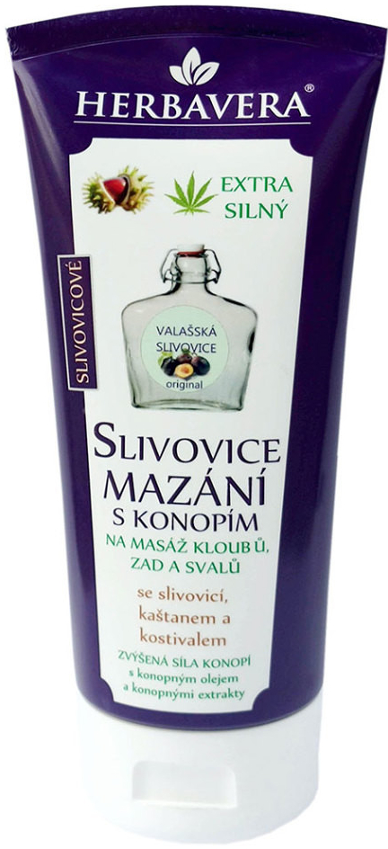 Herbavera slivovicové mazání s konopím 200 ml