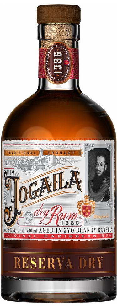 Jogaila Rum Reserve Dry 38% 0,7 l (holá láhev)