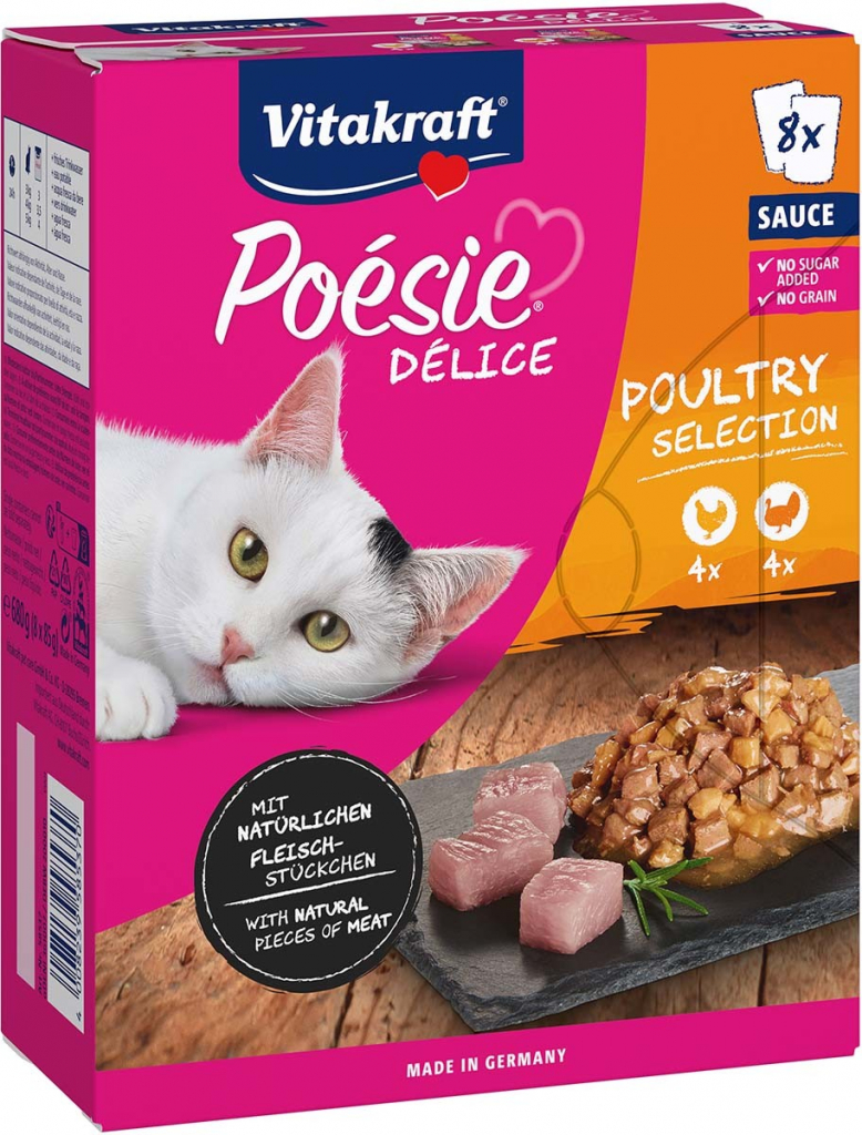 Vitakraft Poésie Délice Poultry Selection, 8 x 85 g