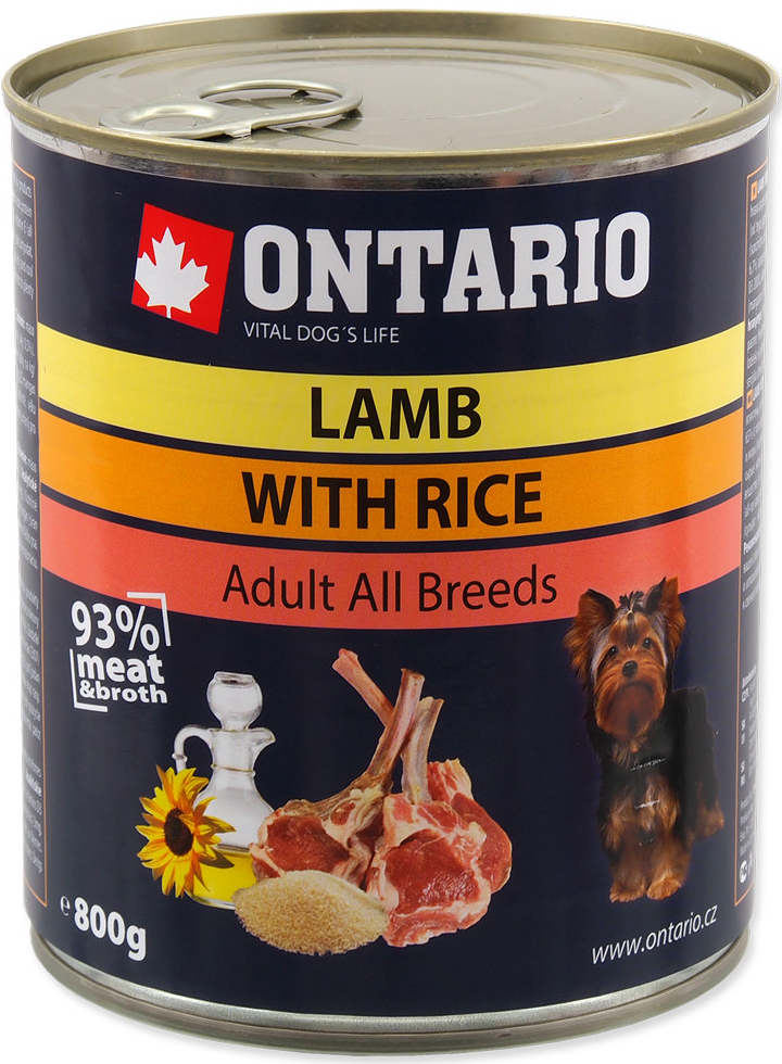 Ontario Lamb Rice Sunflower Oil 0,8 kg