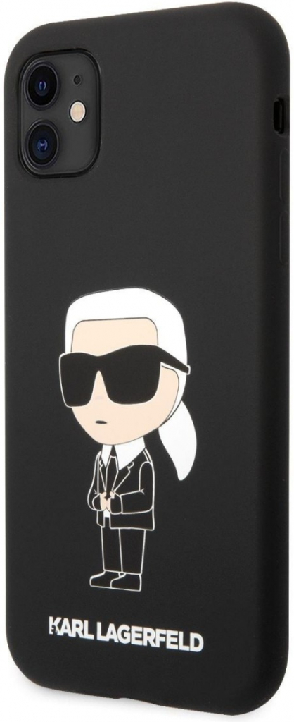 Pouzdro Karl Lagerfeld Liquid Silicone Ikonik NFT iPhone 11 černé
