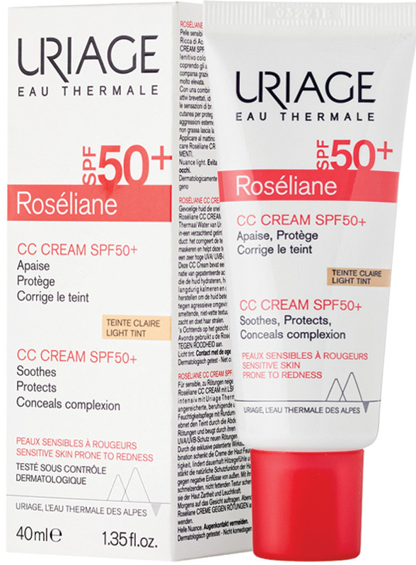 Uriage Roseliane CC Crème SPF50+ hydratační a ochranný krém 40 ml