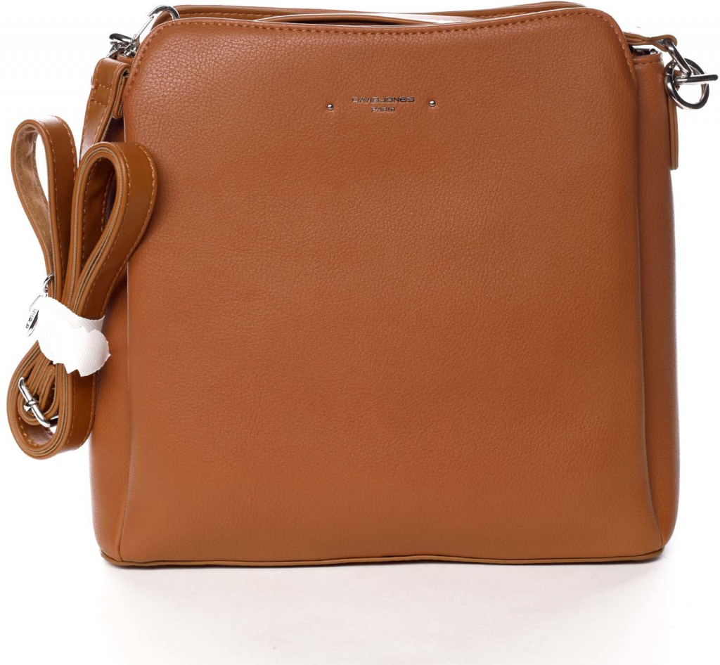 David Jones praktická dámská koženková crossbody Iris koňaková