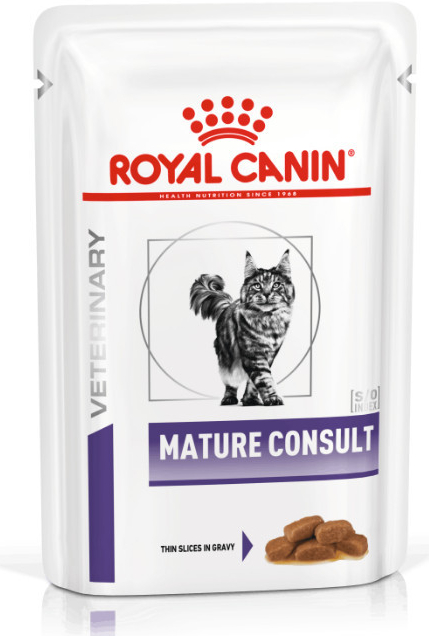Royal Canin Veterinary Health Nutrition Cat Mature Consult Balance Slices in Gravy 12 x 100 g