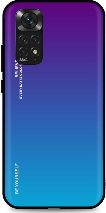 Pouzdro TopQ LUXURY Xiaomi Redmi Note 11 pevný duhový purpurový