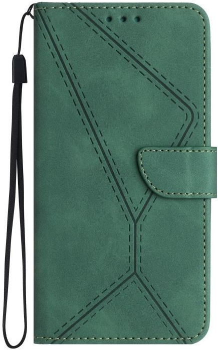 Levné Kryty Peněženkové pouzdro Embossing Pattern Stitchy case Xiaomi 13T / 13T Pro zelené