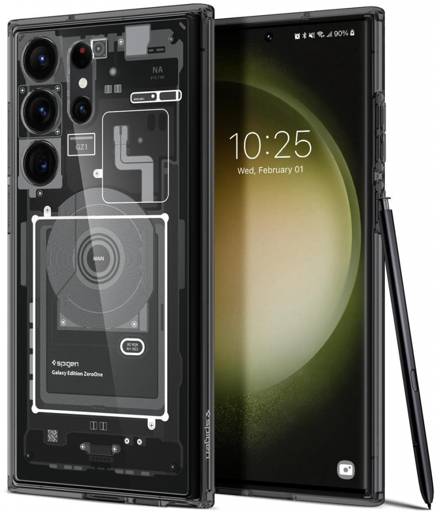 Pouzdro Spigen Ultra Hybrid zero one ochranné Samsung Galaxy S23 Ultra černé