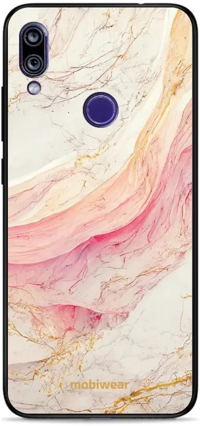 Pouzdro Mobiwear Glossy Xiaomi Redmi 7 - G027G - Růžový a zlatavý mramor