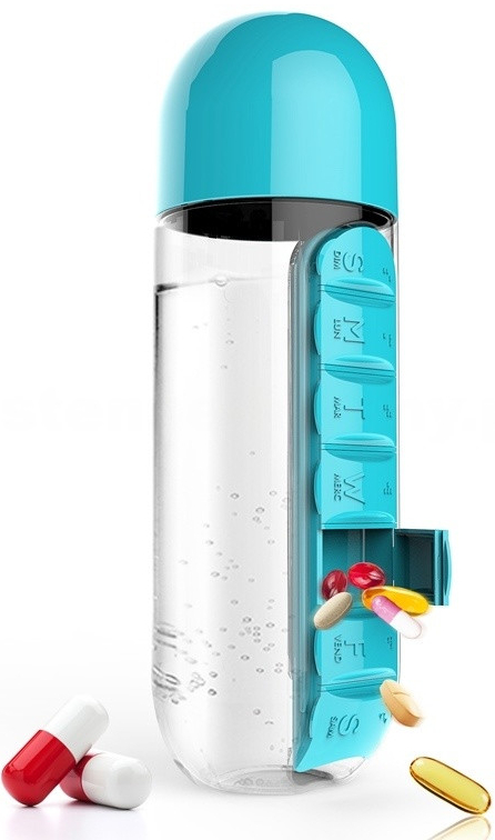 Asobu týdení dávkovací lahev Pill Organizer 600 ml