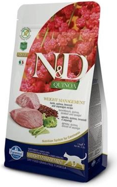 N&D Quinoa Cat Weight Management Lamb & Broccoli Krmivo ke snížení nadměrné váhy 5 kg