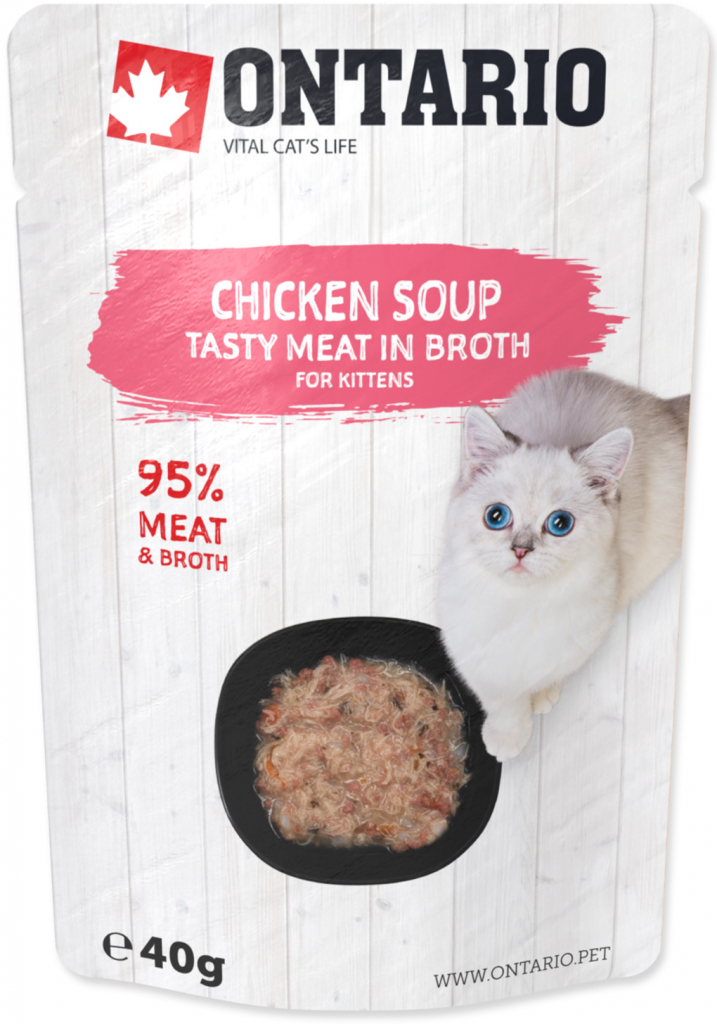 Ontario Kitten Soup Chicken Carrot & Rice 12 x 40 g
