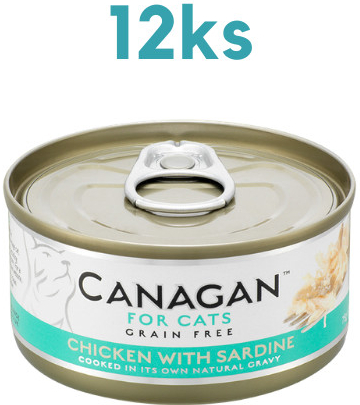 Canagan Cat Kuře a sardinky 12 x 75 g
