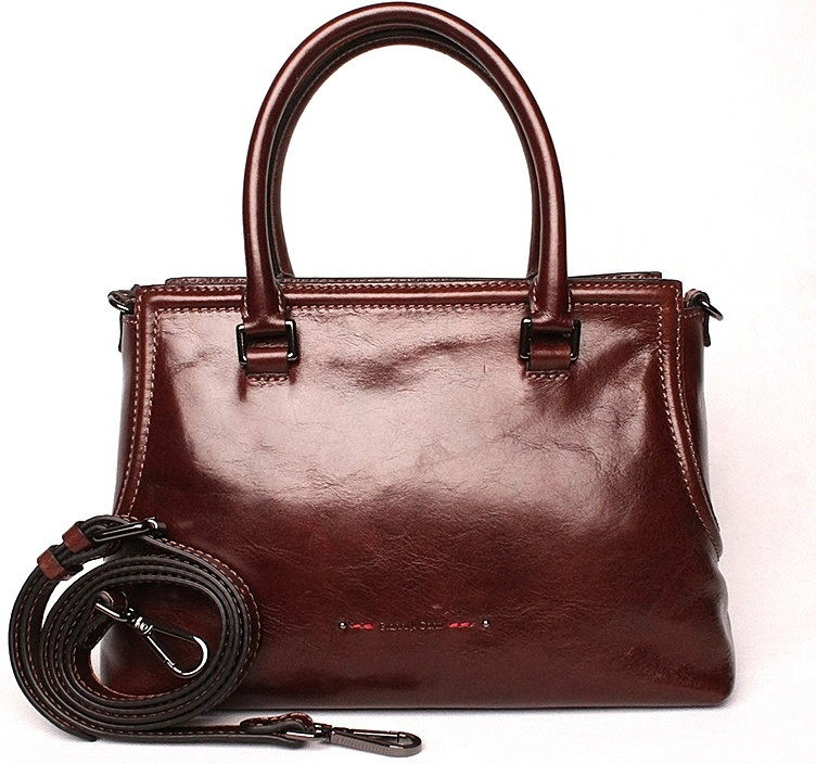 Gianni Conti dámská luxusní kožená kabelka do ruky 256 tmavěhnědá