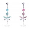 Piercing chirurgická ocel a stříbro SBQO75