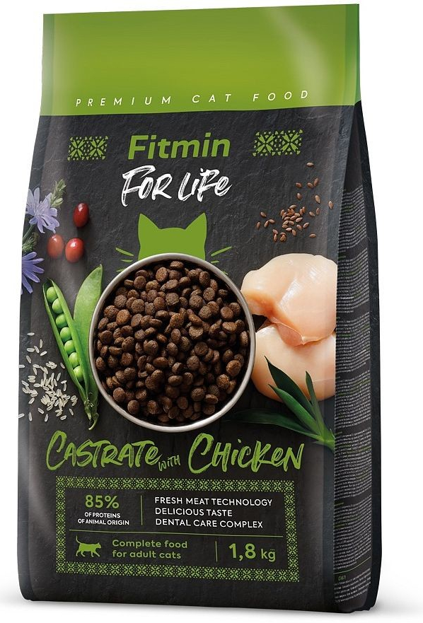 Fitmin For Life Castrate Chicken pro kastrované kočky 1,8 kg