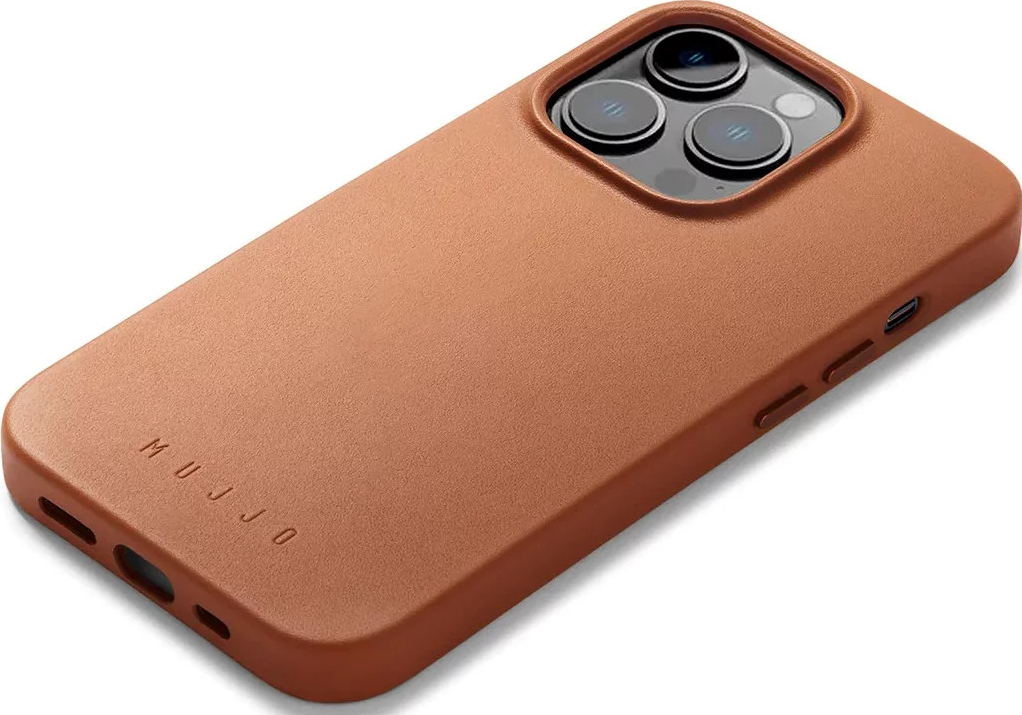 Pouzdro Mujjo Full Leather Case with MagSafe iPhone 14 Pro - Tan