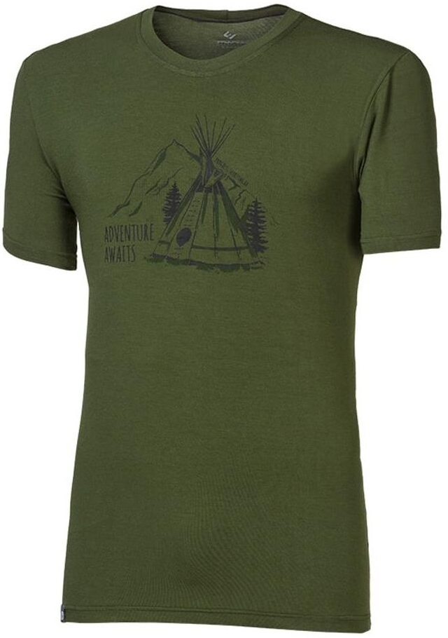 PIONEER TEEPEE pánské triko s bambusem khaki