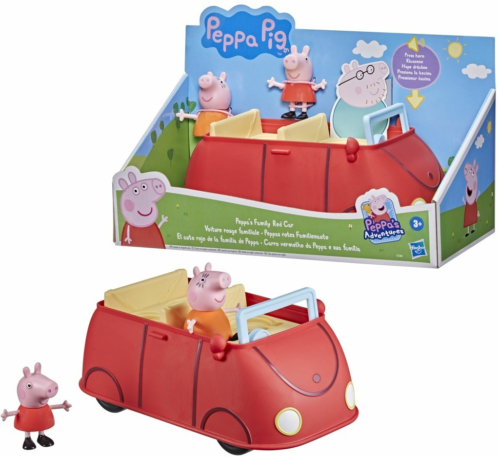 Hasbro Prasátko Peppa rodinné červené auto