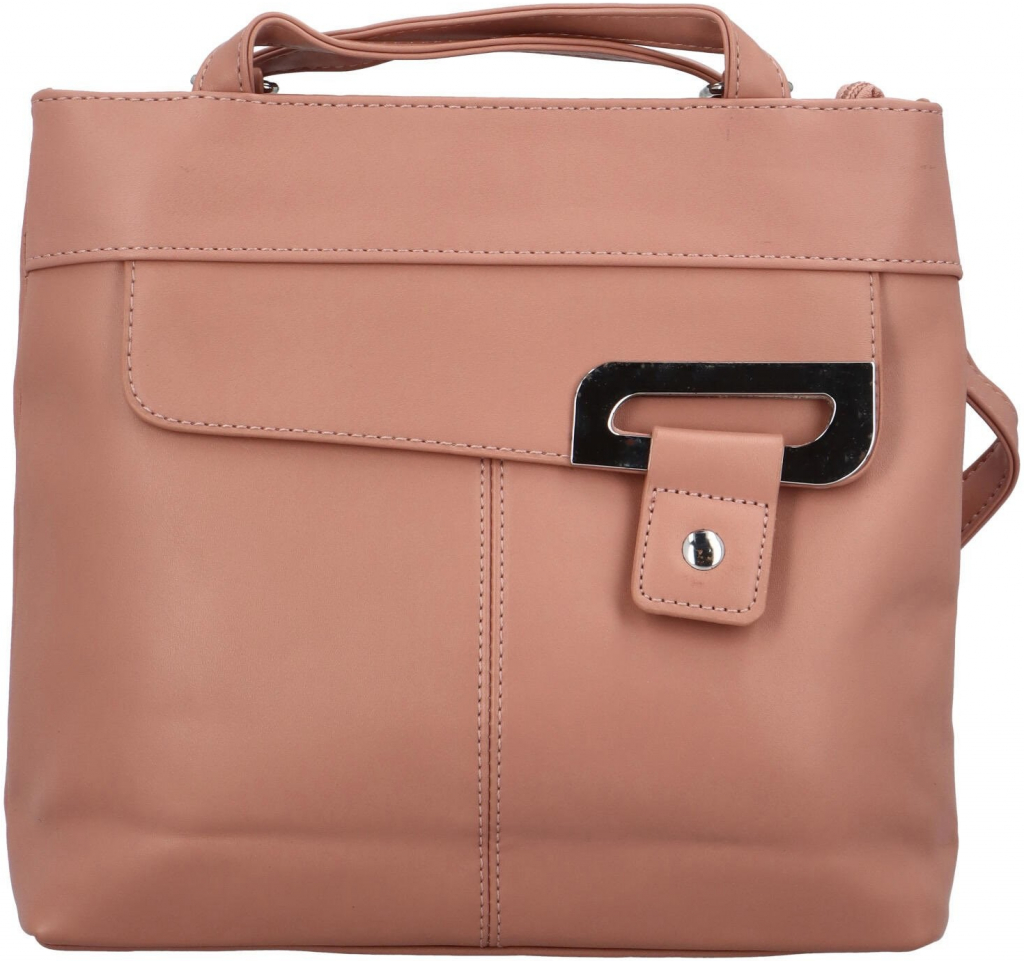 Trendy dámský koženkový kabelko-batůžek Eleana růžová