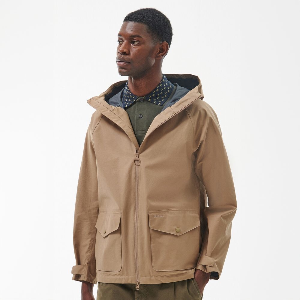 Barbour Whitstone Waterproof Jacket Military Brown