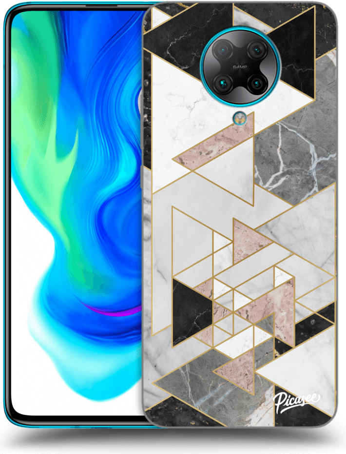 Pouzdro Picasee silikonové Xiaomi Poco F2 Pro - Light geometry černé