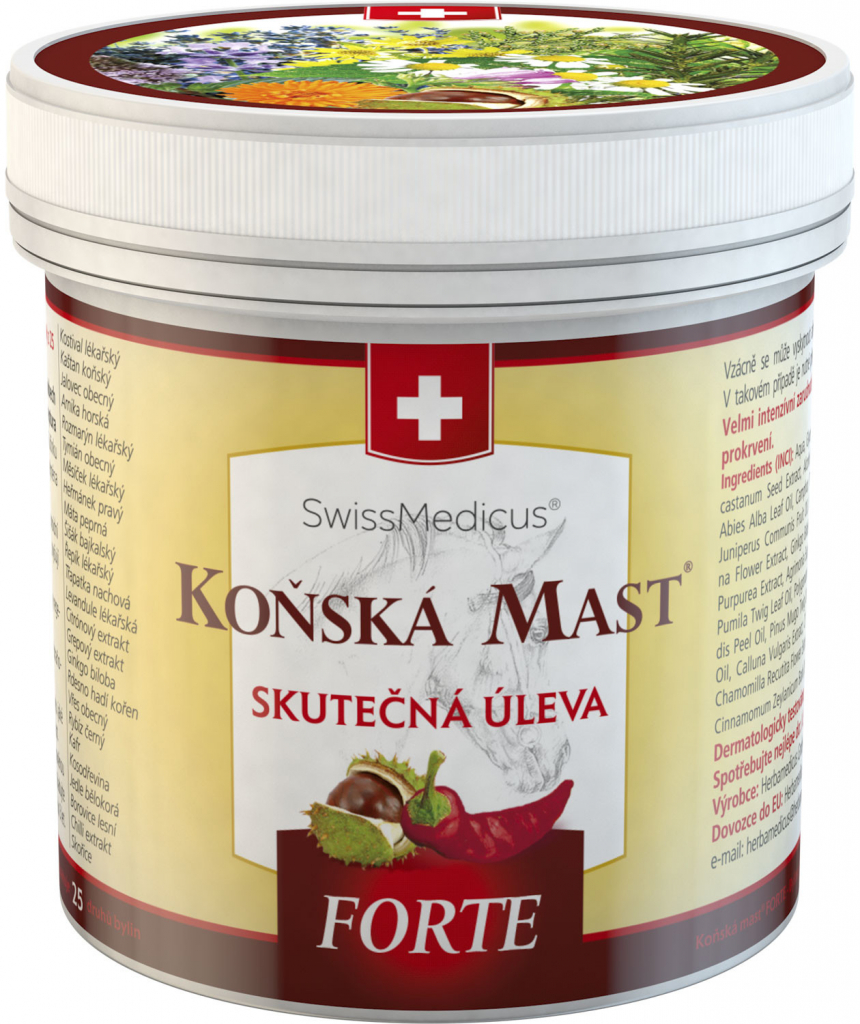 Swissmedicus Koňská mast Forte hřejivá 500 ml