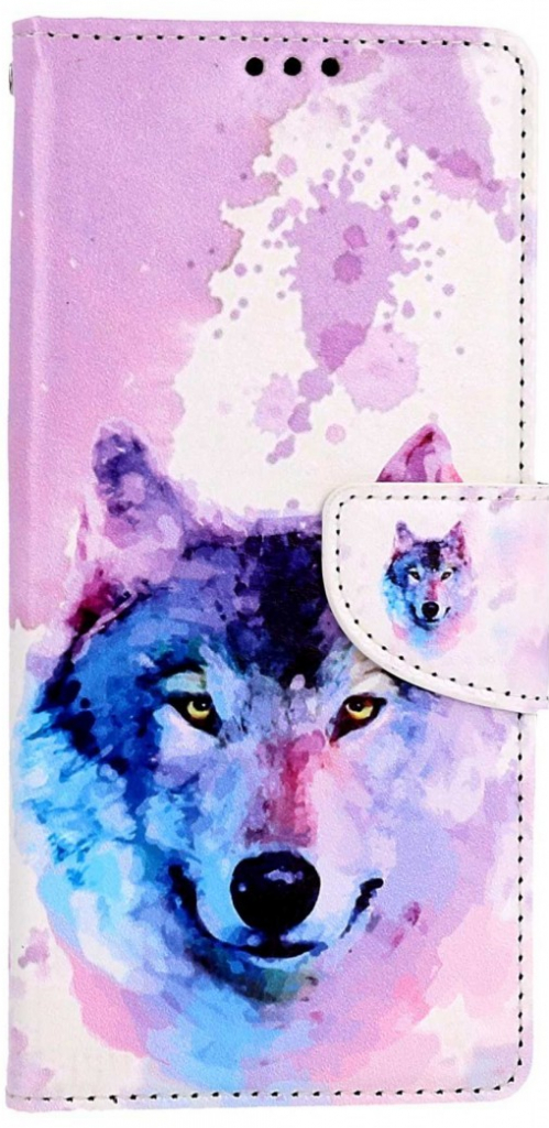 Pouzdro TopQ Samsung A14 5G knížkové Polární vlk