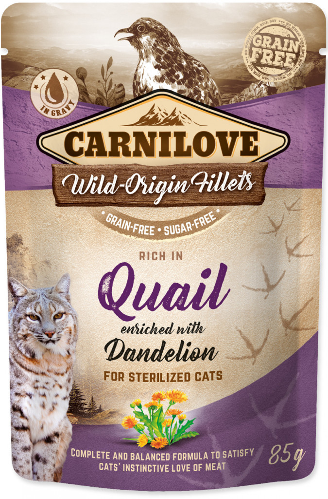 Carnilove Cat Pouch Quail & Dandelion sterilized 85 g