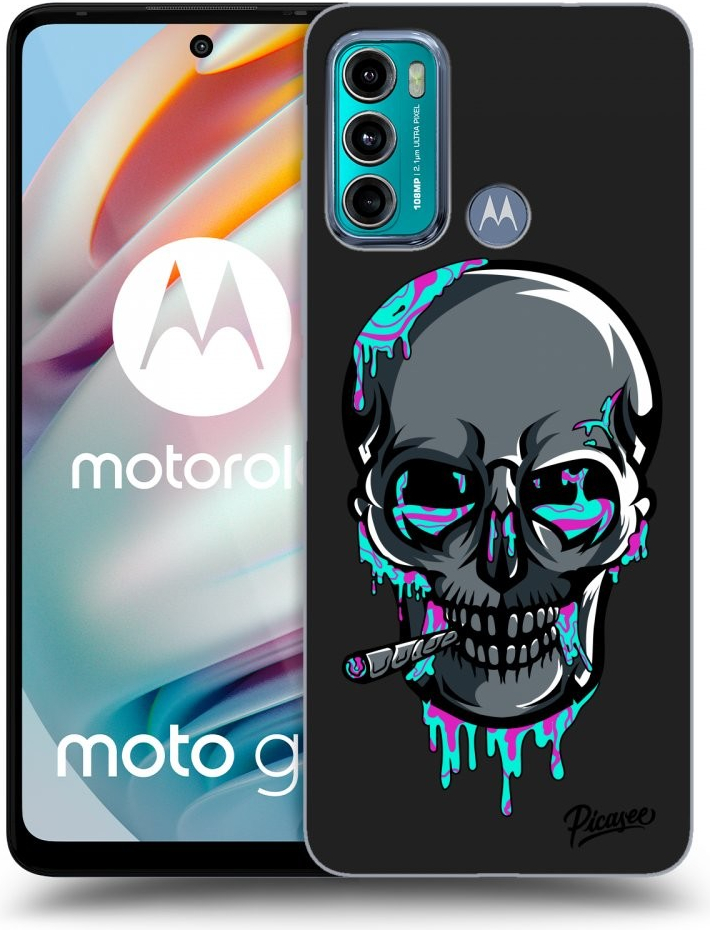 Pouzdro Picasee silikonové Motorola Moto G60 - EARTH - Lebka 3.0 černé