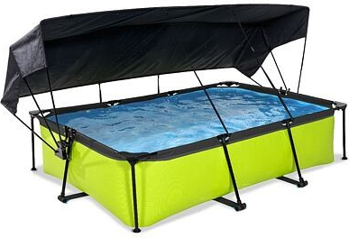 EXIT Limetkový bazén 300x200x65cm s filtrací a přístřeškem - zelený