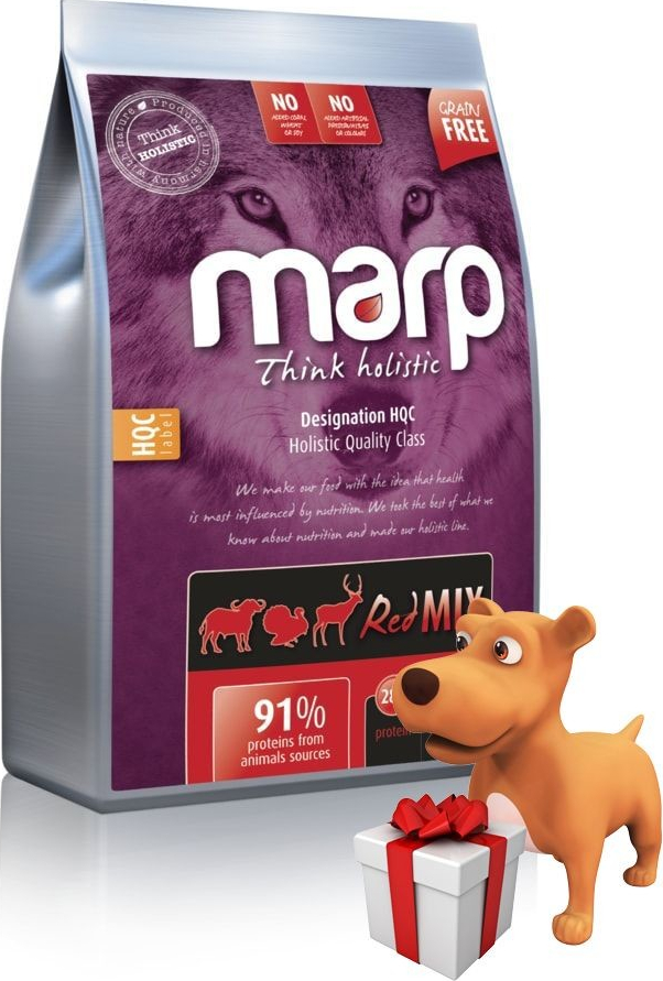 Marp Dog Holistic Red Mix Hovězí krůtí zvěřina bez obilovin 17 kg