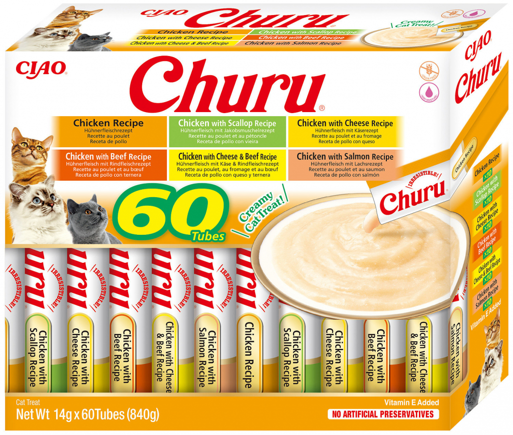 Inaba Churu cat snack kuře mix 60 x 14 g