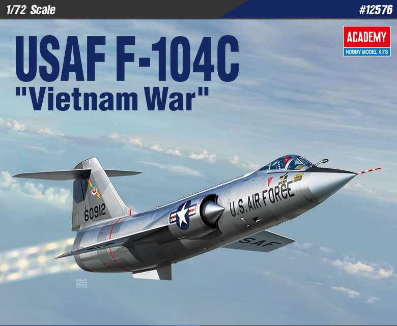 Academy USAF F 104C Vietnam War 12576 1:72