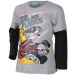 tričko Hot Wheels šedočerné - dlouhý rukáv